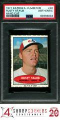 Rusty Staub [Hand Cut] Baseball Cards 1971 Bazooka Numbered Prices