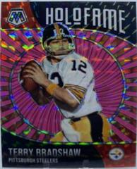Terry Bradshaw [Pink Fluorescent] #12 Football Cards 2021 Panini Mosaic HoloFame Prices