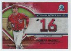 Robert Hassell [Red] Baseball Cards 2023 Bowman Scouts Top 100 Prices