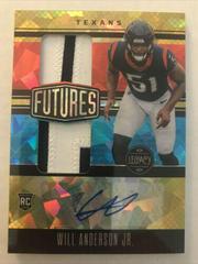 Will Anderson Jr. [Yellow Diamond] #FDA-11 Football Cards 2023 Panini Legacy Futures Dual Patch Autographs Prices