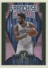 Joel Embiid [Green Flood] Basketball Cards 2019 Panini Donruss Franchise Features Prices
