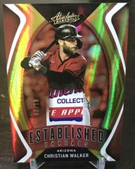 Christian Walker [Spectrum Gold] #ET-CW Baseball Cards 2022 Panini Absolute Established Threads Prices