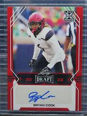 Bryan Cook [Red] #BA-BC1 Football Cards 2022 Leaf Draft Autographs Prices