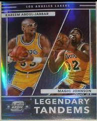 Kareem Abdul Jabbar, Magic Johnson #4 Basketball Cards 2021 Panini Contenders Optic Legendary Tandems Prices