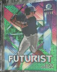 Blaze Jordan [Green Refractor Mega Box Mojo] #FUT-BJ Baseball Cards 2021 Bowman Chrome Futurist Prices