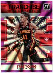 Trae Young [Purple Laser] #11 Basketball Cards 2022 Panini Donruss Franchise Features Prices