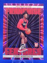 Scoot Henderson [Purple] #19 Basketball Cards 2023 Panini Donruss Franchise Features Prices