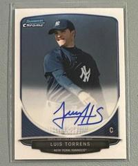 Luis Torrens [Blue Refractor] #BCA-LT Baseball Cards 2013 Bowman Chrome Prospect Autograph Prices