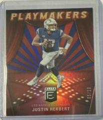 Justin Herbert [Gold] #PM-8 Football Cards 2022 Panini Donruss Elite Playmakers Prices