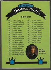 Dick Perez [Checklist] #DK-31 Baseball Cards 1993 Panini Donruss Diamond Kings Prices