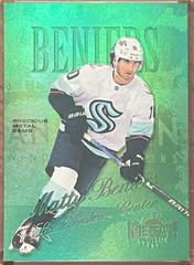 Matty Beniers [Precious Metal Gems Green] #154 Hockey Cards 2022 Skybox Metal Universe Prices