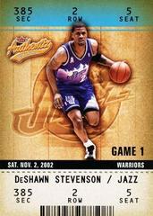 DeShawn Stevenson #74 Basketball Cards 2002 Fleer Authentix Prices