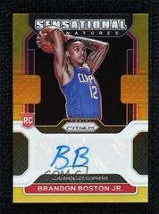 Brandon Boston Jr. [Gold Prizm] #SS-BRB Basketball Cards 2021 Panini Prizm Sensational Signatures Prices