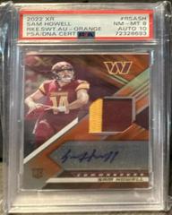 Sam Howell [Orange] #RSA-SH Football Cards 2022 Panini XR Rookie Swatch Autographs Prices