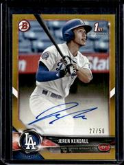 Jeren Kendall [Gold] Baseball Cards 2018 Bowman Paper Prospects Autographs Prices