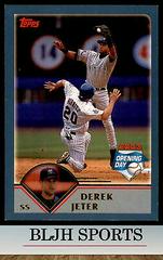 Derek Jeter #10 Baseball Cards 2003 Topps Opening Day Prices