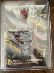 Justin Crawford [Gold Foil Electricity] #100 Baseball Cards 2023 Bowman Inception Prices
