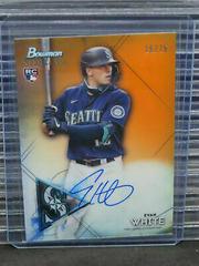 Evan White [Orange Refractor] Baseball Cards 2021 Bowman Sterling Rookie Autographs Prices