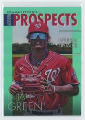 Elijah Green [Aqua] Baseball Cards 2023 Bowman Modern Prospects Prices