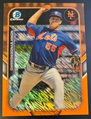 Noah Syndergaard [Orange Shimmer Refractor] #FFMNS Baseball Cards 2015 Bowman Chrome the Farm's Finest Minis Prices