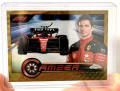 Carlos Sainz [Gold Wave Refractor] #CAM-CS Racing Cards 2023 Topps Chrome Formula 1 Camber Prices