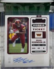Brian Robinson Jr. [SP Variation Red] Football Cards 2022 Panini Zenith Contenders Rookie Ticket Autographs Prices