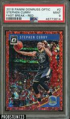 Stephen Curry [Fast Break Red] #2 Basketball Cards 2018 Panini Donruss Optic Prices