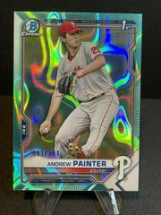 Andrew Painter [Aqua Lava Refractor] Baseball Cards 2021 Bowman Draft Chrome Prices