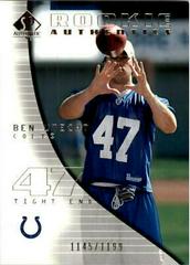 Ben Utecht #119 Football Cards 2004 SP Authentic Prices