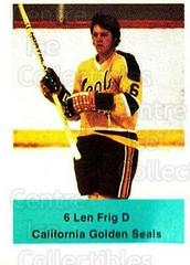 Len Frig Hockey Cards 1974 NHL Action Stamps Prices
