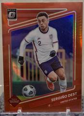 Sergino Dest [Optic Red] Soccer Cards 2021 Panini Donruss Road to Qatar Prices