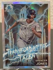 Spencer Jones [Refractor] #TT-16 Baseball Cards 2023 Bowman Draft Transformative Talent Prices