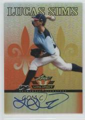 Lucas Sims [Orange Autograph] Baseball Cards 2012 Leaf Valiant Prices