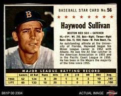 Haywood Sullivan [Hand Cut] #56 Baseball Cards 1961 Post Cereal Prices