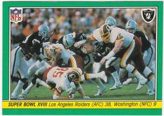 Super Bowl XVIII [Raiders vs. Washington] Football Cards 1984 Fleer Team Action Prices