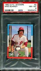 Mike Schmidt #3 Baseball Cards 1982 O Pee Chee Stickers Prices