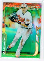 Manny Machado [Green Refractor] #56 Baseball Cards 2014 Finest Prices