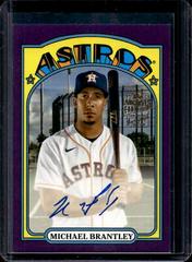 Michael Brantley [Purple] Baseball Cards 2022 Topps Archives 1972 Fan Favorites Autographs Prices