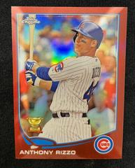 Anthony Rizzo [Red Refractor] #158 Baseball Cards 2013 Topps Chrome Prices