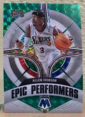Allen Iverson [Green] #14 Basketball Cards 2021 Panini Mosaic Epic Performers Prices