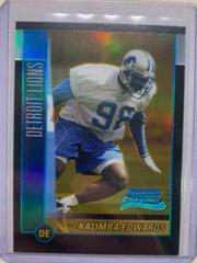 Kalimba Edwards [Gold Refractor] #124 Football Cards 2002 Bowman Chrome Prices