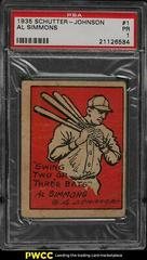 Al Simmons #1 Baseball Cards 1935 Schutter Johnson Prices