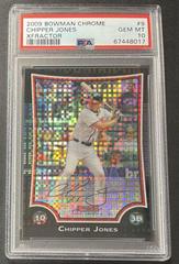 Chipper Jones [Xfractor] #9 Baseball Cards 2009 Bowman Chrome Prices