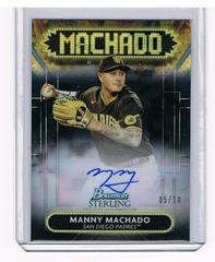Manny Machado [Black Atomic] #SSA-MM Baseball Cards 2022 Bowman Sterling Signage Autographs Prices
