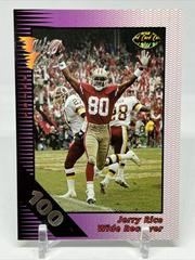 Jerry Rice [100 Stripe Silver] Football Cards 1992 Wild Card Field Force Prices