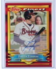 Freddie Freeman [Red Refractor] #FA-FF Baseball Cards 2021 Topps Finest Autographs Prices