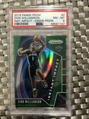 Zion Williamson [Green Prizm] #2 Basketball Cards 2019 Panini Prizm Instant Impact Prices