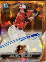 Jackson Holliday [Orange] #BSPA-JH Baseball Cards 2023 Bowman Chrome Sapphire Autographs Prices