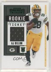 AJ Dillon Football Cards 2020 Panini Contenders Rookie Ticket Swatches Prices