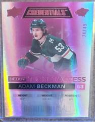 Adam Beckman [Pink] Hockey Cards 2021 Upper Deck Credentials Prices